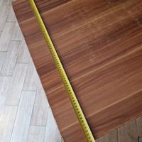 TAVOLO QUADRATO IN LEGNO NOCE CON PIEDE CENTRALE