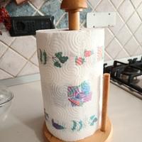 Grande portarotolo da cucina in legno 