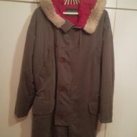 Parka unisex Benetton verde militare tg L
