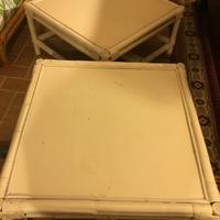 Tavolino rettangolare 120x75 midollino bianco lacc