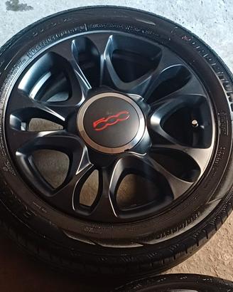 Cerchi lega originale Fiat 500 + gomme 185/55/15
