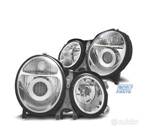 FARI MERCEDES CLASSE E W210 99-02 FONDO CROMATO