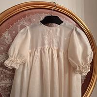 Abito da battesimo vintage- in pura seta avorio