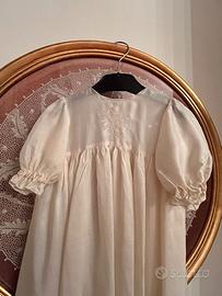 Abito da battesimo vintage- in pura seta avorio