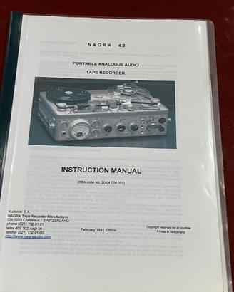 Manuale di istruzioni per Nagra 4.2
