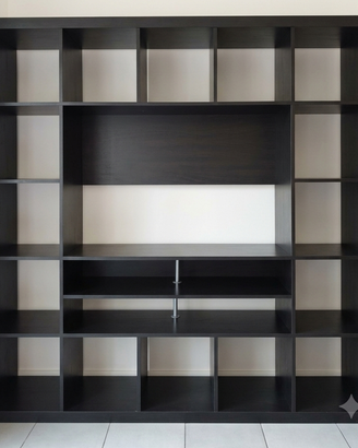 Libreria a Cubi Ikea KALLAX 5x5 - Nero-Marrone