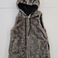 Gilet smanicato REVERSIBILE con cappuccio