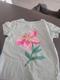 maglietta h&m bambina tg128