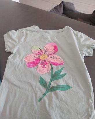 maglietta h&m bambina tg128