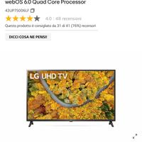 Tv LG  4K 43 Pollici