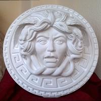 Medusa scultura dalle due greche diametro 35 cm