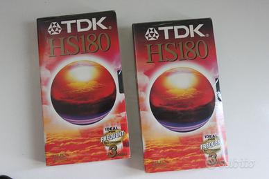 Lotto 2 VHS Videocassette Vergini VHS TDK 180