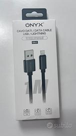 Cavo Onyx USB - Lighting 1 mt - ricarica rapida