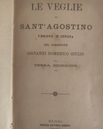 Libro antico VEGLIE Sant'Agostino