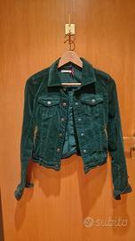 giacchetto velluto verde stradivarius taglia s