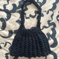 borsa all uncinetto blu