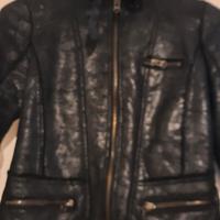 giubbino in ecopelle nero stile rock