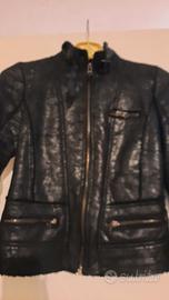giubbino in ecopelle nero stile rock