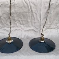 Lampadario a Piatto smaltato (coppia)