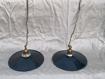 Lampadario a Piatto smaltato (coppia)