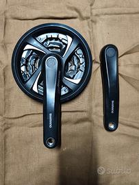 Guarnitura Shimano, deragliatore e comando
