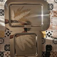 Set 2 Vassoi vintage Decorati Sambonet Italy - Acc