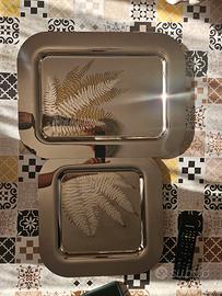 Set 2 Vassoi vintage Decorati Sambonet Italy - Acc