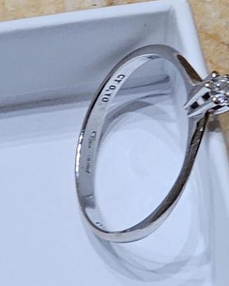 Anello Comete Gioielli Oro Diamante 0,10ct NUOVO 