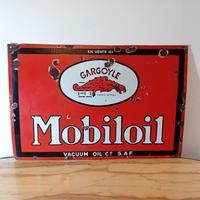 Insegna Tabella Smaltata Gargoyle Mobiloil