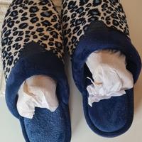 pantofole blu. donna