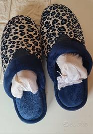 pantofole blu. donna