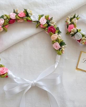 set coroncina e corsage floreale 