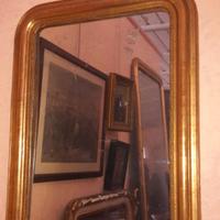 -PICCOLA SPECCHIERA DORATA IN FOGLIA D' ORO