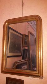 -PICCOLA SPECCHIERA DORATA IN FOGLIA D' ORO