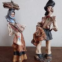 Coppia Statuine Sarde Stelio Mola