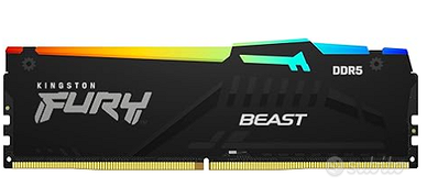 RAM DDR5 Kingston FURY Beast RGB 16GB (2x8GB) 5600