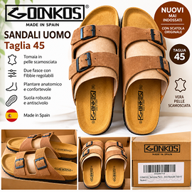Sandali uomo GONKOS in pelle scamosciata – Taglia