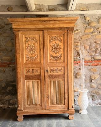 🪵 Antico Armadio Piemontese Fine '800 – Quercia