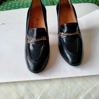 scarpe in pelle blu vintage anni 60