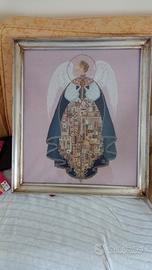 Quadro Angelo dell'Amore punto croce