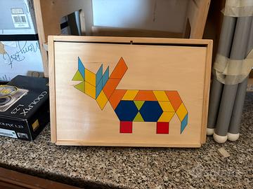 Puzzle in legno forme geometriche Montessori