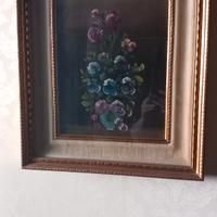 Quadro fiori dipinto a mano