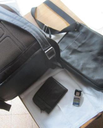 BORSELLO + ZAINO +PORTA CARTE-C ORIGINALE PIQUADRO