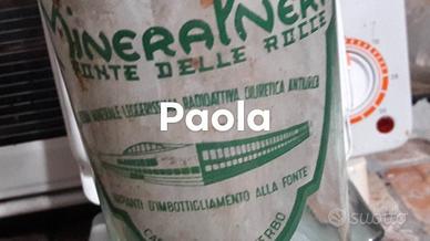 MINERAL NERI Bottiglia RARA Vetro SERIGRAFATO '60