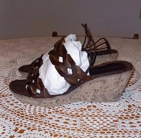 Sandali 35 marrone NEW pelle