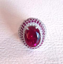 Anello in argento 925 con swarovski NUOVO 