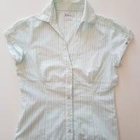 Camicia Ben Sherman bianca a righe verdi Tg 40