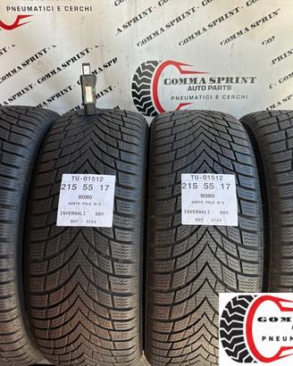 4 PNEUMATICI 215/55 R17 MOMO INVERNALI 80%