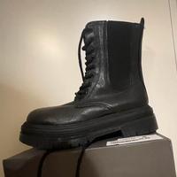 Anfibi/biker vera pelle MAI USATI