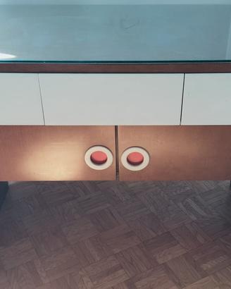 Scrivania in legno con piano in vetro + seggiola g